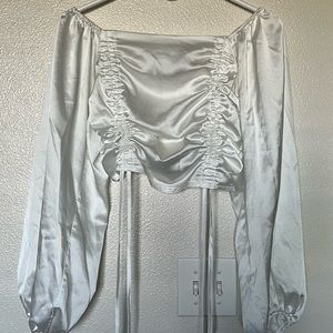 Small Ruched Drawstring Crop Top